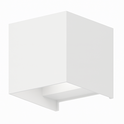 Pragmalux LED wandarmatuur IP65 Qube Up/Down wit 6W 2x160lm 2700K CRI>80 instelbare lichtbundel - fase dimbaar