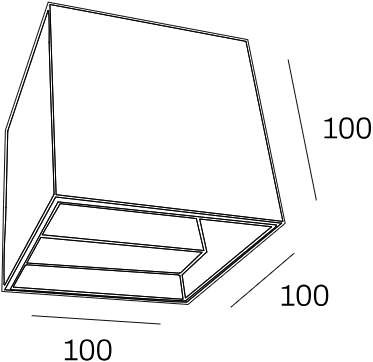 Pragmalux LED wandarmatuur IP65 Qube Up/Down wit 6W 2x160lm 3000K CRI>80 instelbare lichtbundel - fase dimbaar-4