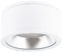 Pragmalux LED opbouw downlight Relio IP65 facet reflector wit 20W 1800-2000lm 2700K-3000K-4000K 3-CCT CRI>90 UGR<19 60D Ø160x110mm