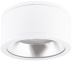 Pragmalux LED opbouw downlight Relio IP65 facet reflector wit 20W 1800-2000lm 2700K-3000K-4000K 3-CCT CRI>90 UGR<19 60D Ø160x110mm