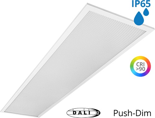 Pragmalux LED Paneel 30x120cm Sigma G2 IP65 CRI>90 37W 5000K-6500K 2-CCT 5200-5300lm UGR<19 +TCI DALI Driver(2x28W/2x36W)