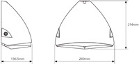 Pragmalux LED Gevelarmatuur Squalo mini IP65 IK10 7-12W 900-1650lm 2CCT 3000K-4000K Symmetrisch Antraciet RAL7016 + Noodmodule 1uur zelftest-5