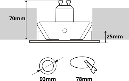Pragmalux Inbouwspot met bladveren Ados Rond Gunmetal RAL7031 - Incl. GU10 Fitting-1