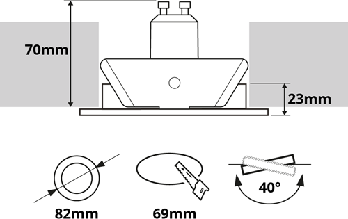 Pragmalux Inbouwspot met bladveren Delta Rond Kantelbaar zwart RAL9004 - Incl. GU10 Fitting-4