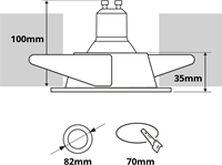 Pragmalux Inbouwspot met bladveren Apollo Rond Verdiept wit RAL9003 - Incl. GU10 Fitting-1