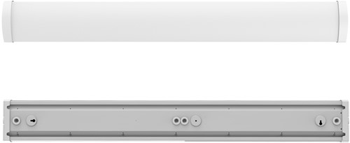 Pragmalux LED Batten Lumea IP44 Prisma 60cm max.20W 2450-2540lm 3000-4000K 2-CCT (2x18W) wit  5x2,5mm doorvoerbedrading DALI2-4