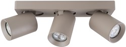 Pragmalux opbouwarmatuur Valento rechthoek drievoudig kantelbaar Ø65 khaki RAL1019 - incl. GU10 Fitting