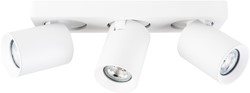 Pragmalux opbouwarmatuur Valento rechthoek drievoudig kantelbaar Ø65 wit RAL9003 - incl. GU10 Fitting