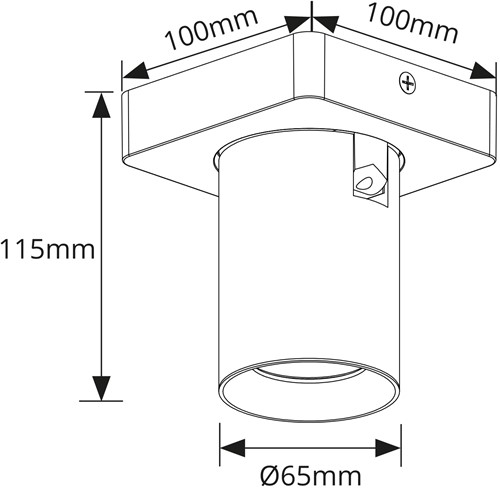 Pragmalux opbouwarmatuur Valento vierkant single kantelbaar Ø65 bronze RAL7048 - incl. GU10 Fitting-1