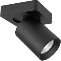 Pragmalux opbouwarmatuur Valento vierkant single kantelbaar Ø65 zwart RAL9004 - incl. GU10 Fitting