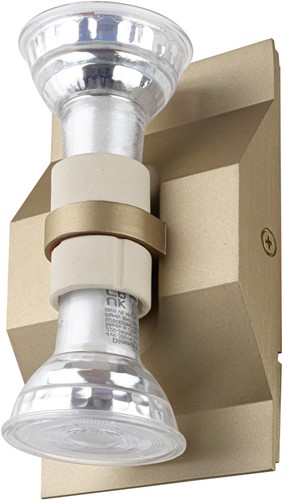 Pragmalux wandarmatuur Waldo Halfrond up/down messing RAL1001 - incl. GU10 Fitting-1