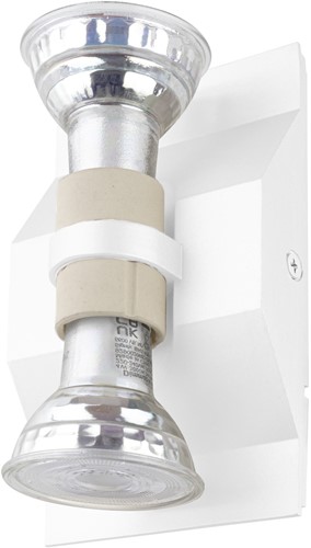 Pragmalux wandarmatuur Waldo Halfrond up/down wit RAL9003 - incl. GU10 Fitting-1