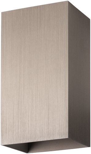 Pragmalux wandarmatuur Waldo Rechthoek up/down bronze RAL7048 - incl. GU10 Fitting