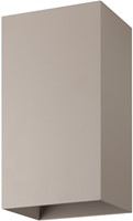 Pragmalux wandarmatuur Waldo Rechthoek up/down khaki RAL1019 - incl. GU10 Fitting