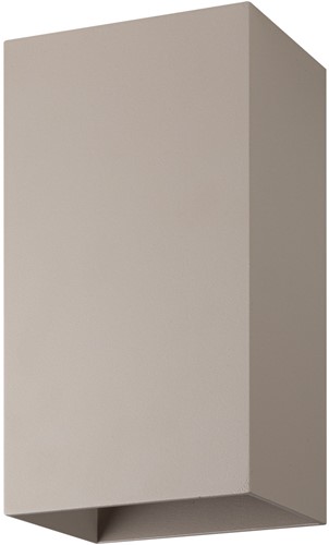 Pragmalux wandarmatuur Waldo Rechthoek up/down khaki RAL1019 - incl. GU10 Fitting