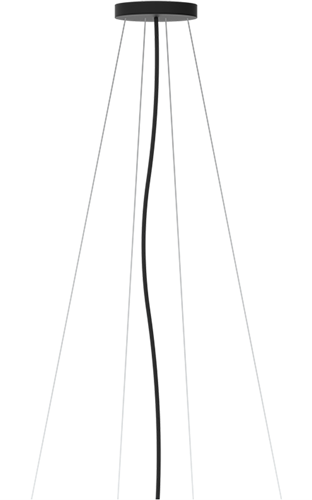 Pragmalux LED Opbouw-/pendelarmatuur Zalo Ø480mm & Ø600mm Pendelset Zwart